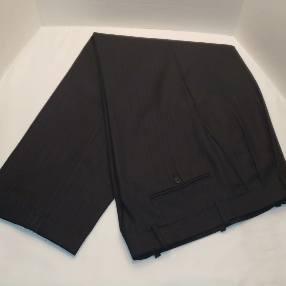 John Claredon's Poly/Wool‎ Blend Pinstripe Men's Suit